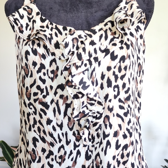 White House Black Market leopard print tank top, medium - Picture 5 of 12